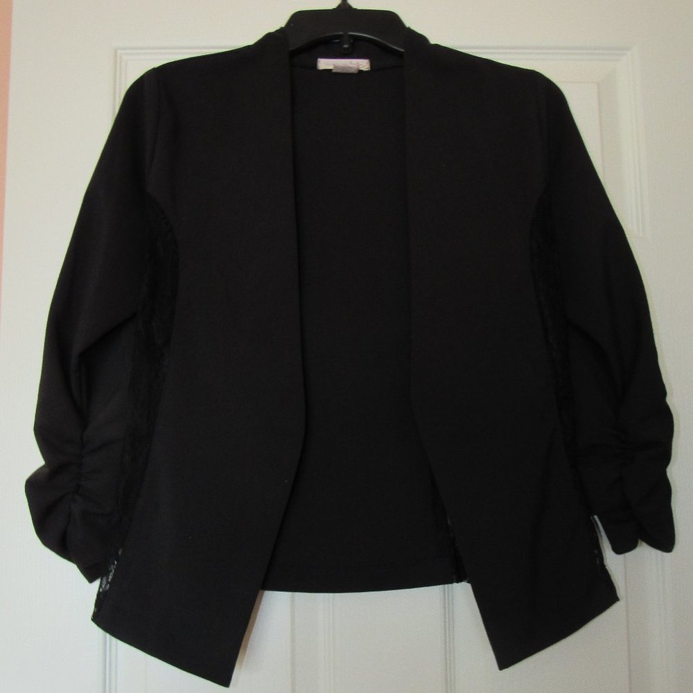 Open-front Blazer with Lace